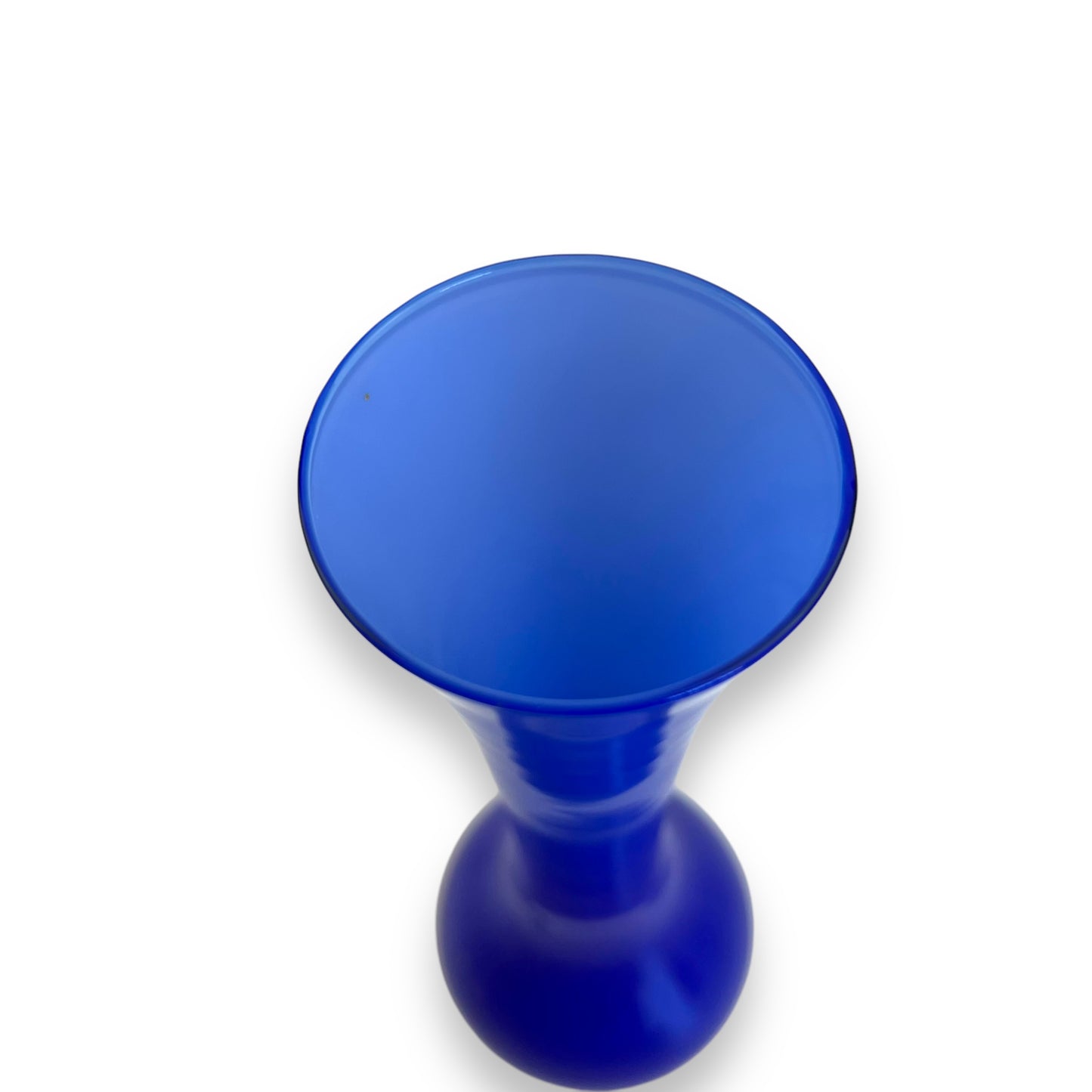 Cobalt Blue Glass Vase – Flared Neck & Bulbous Base