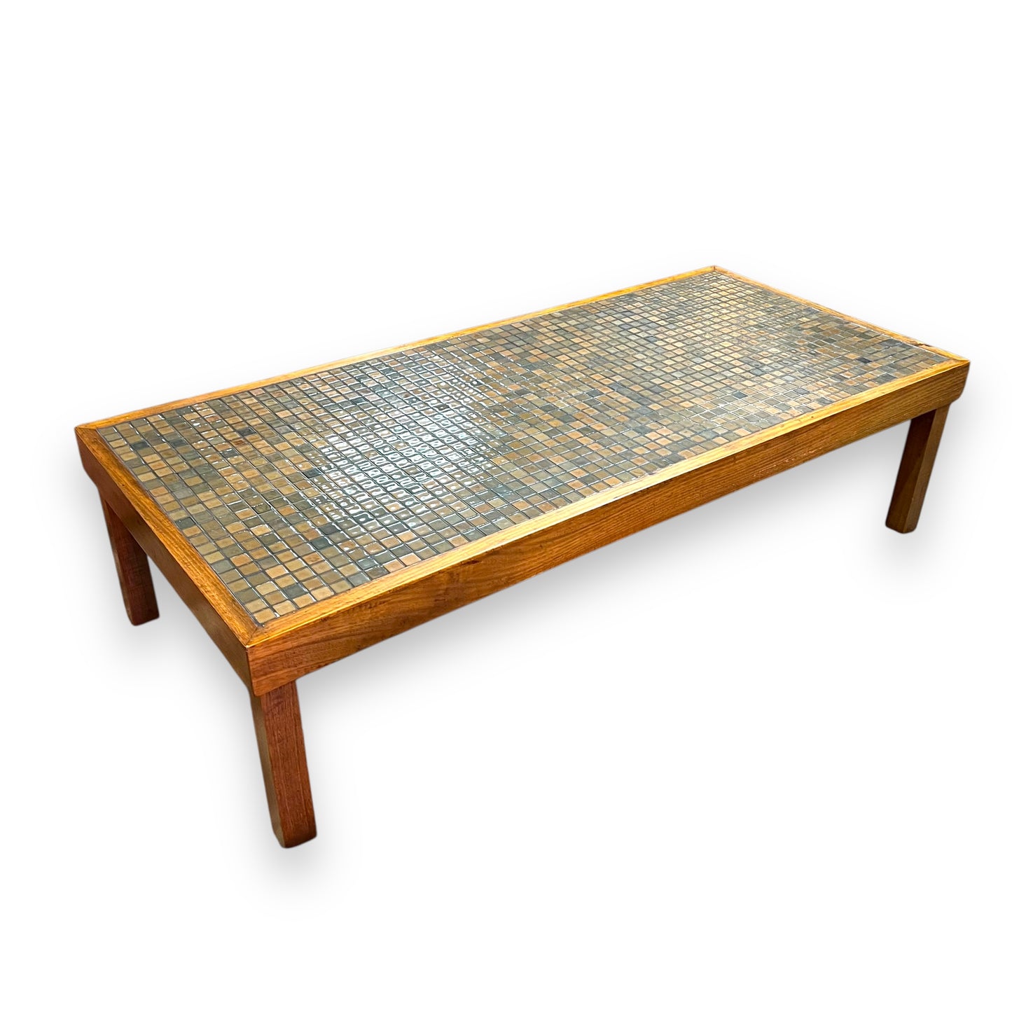 One-of-a-Kind Handmade Mid-Century Mosaic Tile Coffee Table