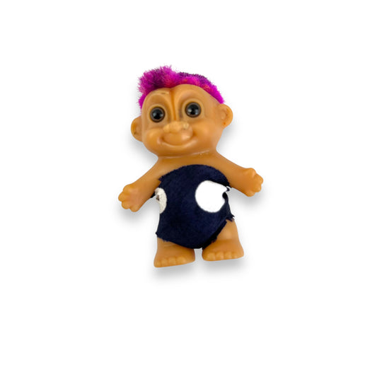 Troll Doll baby purple hair black and white outfit