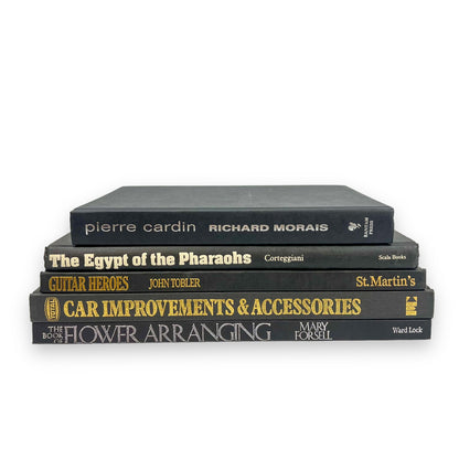 Black Hard Cover Book Bundle