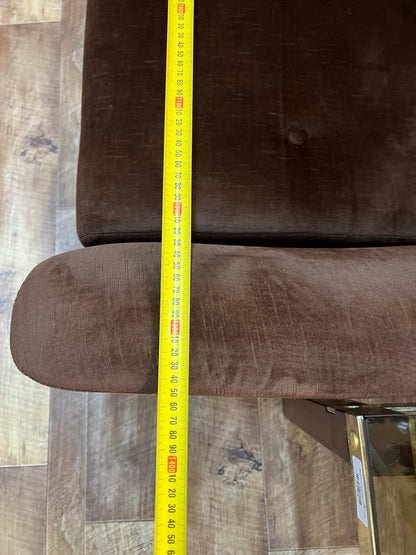 Fler Vintage Brown Velvet 2 Seater Lounge – Made in Australia