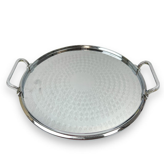 Vintage Ranleigh Stainless Steel Round Drink Tray - Made in Australia