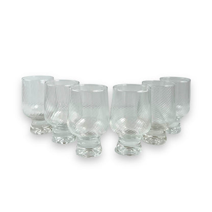 Crown Corning “Regis” Swirl 11.5cm tall Glass Set of 6