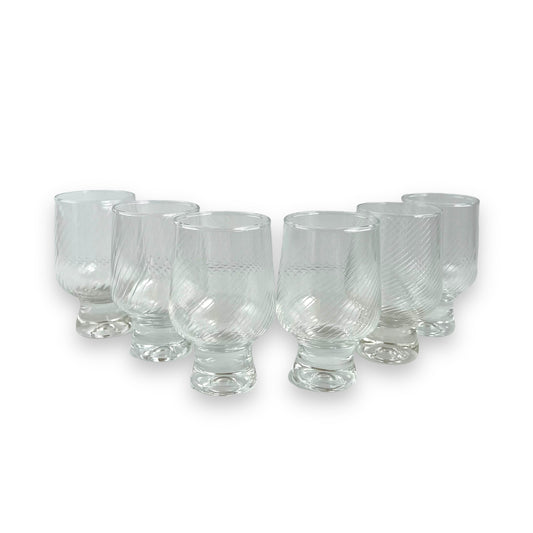 Crown Corning “Regis” Swirl 11.5cm tall Glass Set of 6