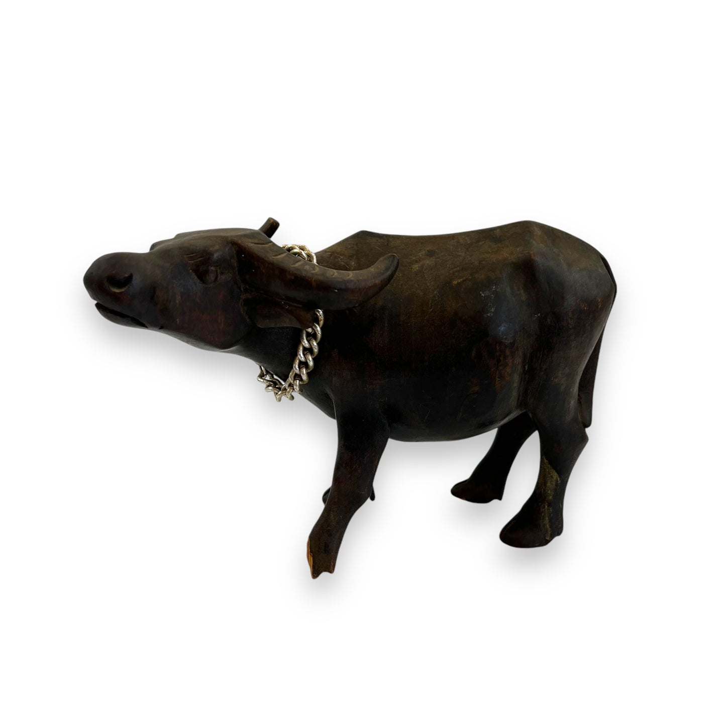 Wooden Buffalo Statue