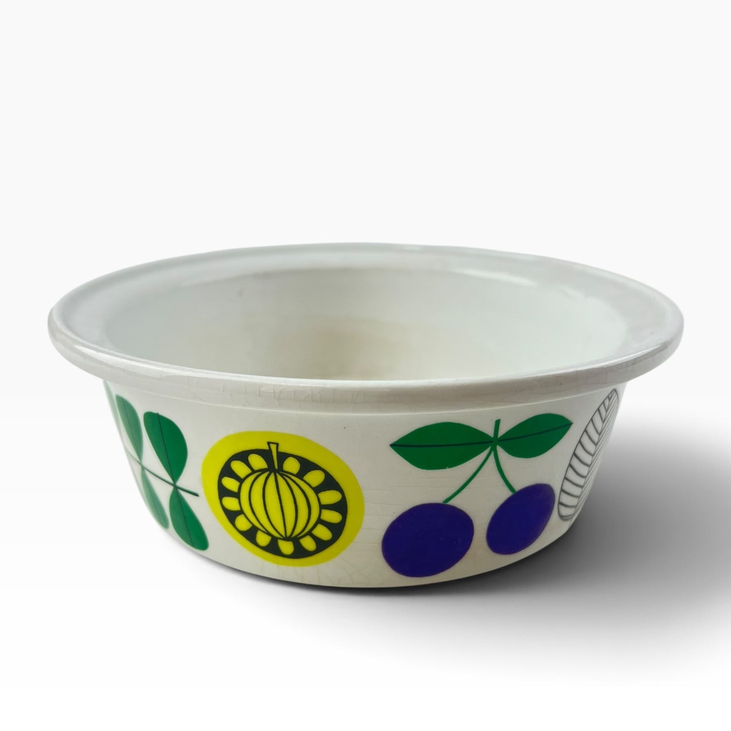 Arabia Finland Colourful Fruit Pattern Serving Bowl