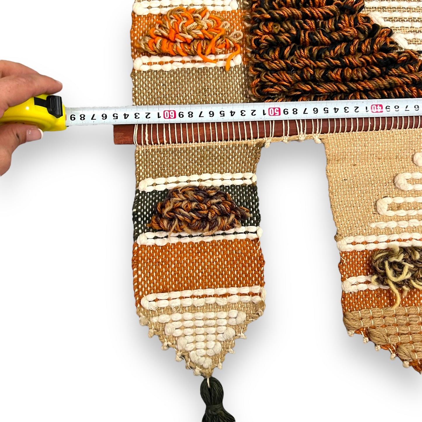 Don Freedman Style Brown Woven Wall Hanging Tapestry