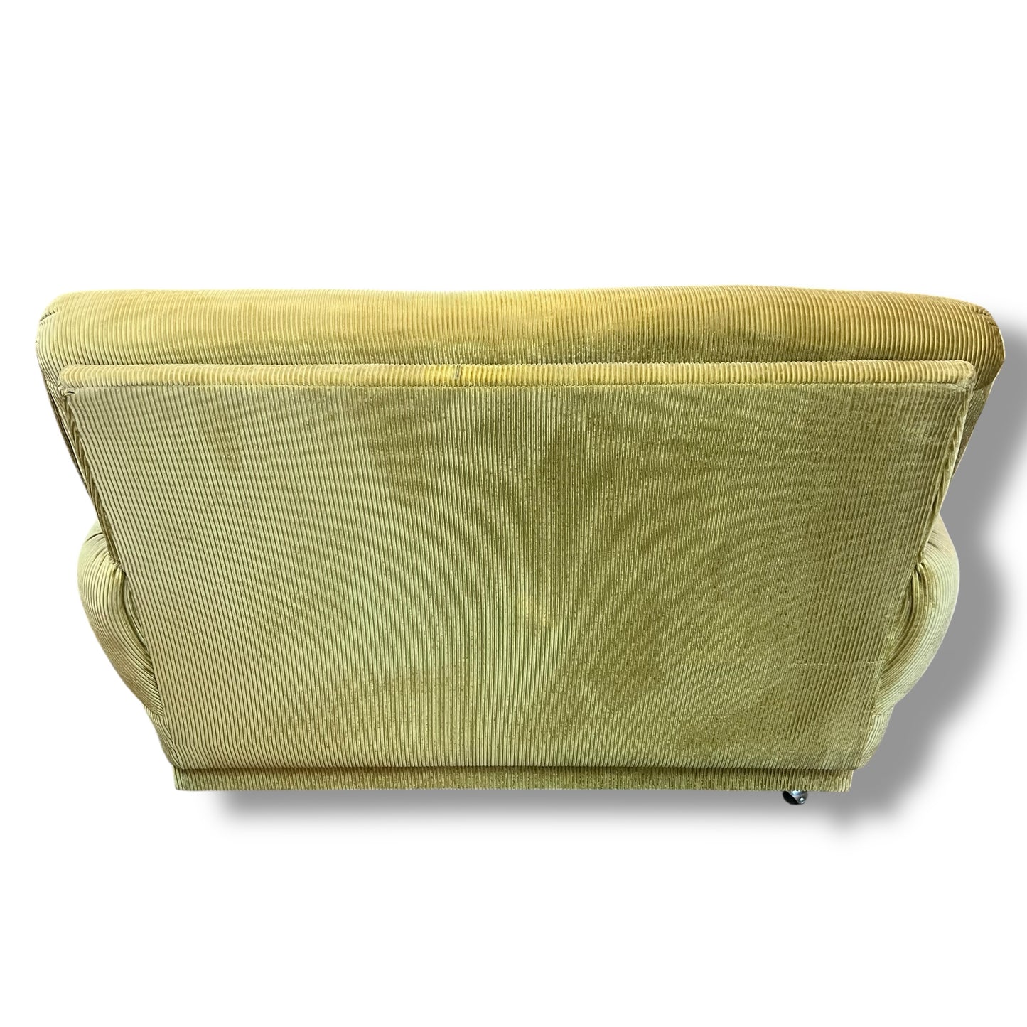 Green-Yellow Corduroy 2-Seater Lounge
