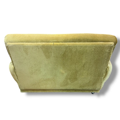 Green-Yellow Corduroy 2-Seater Lounge
