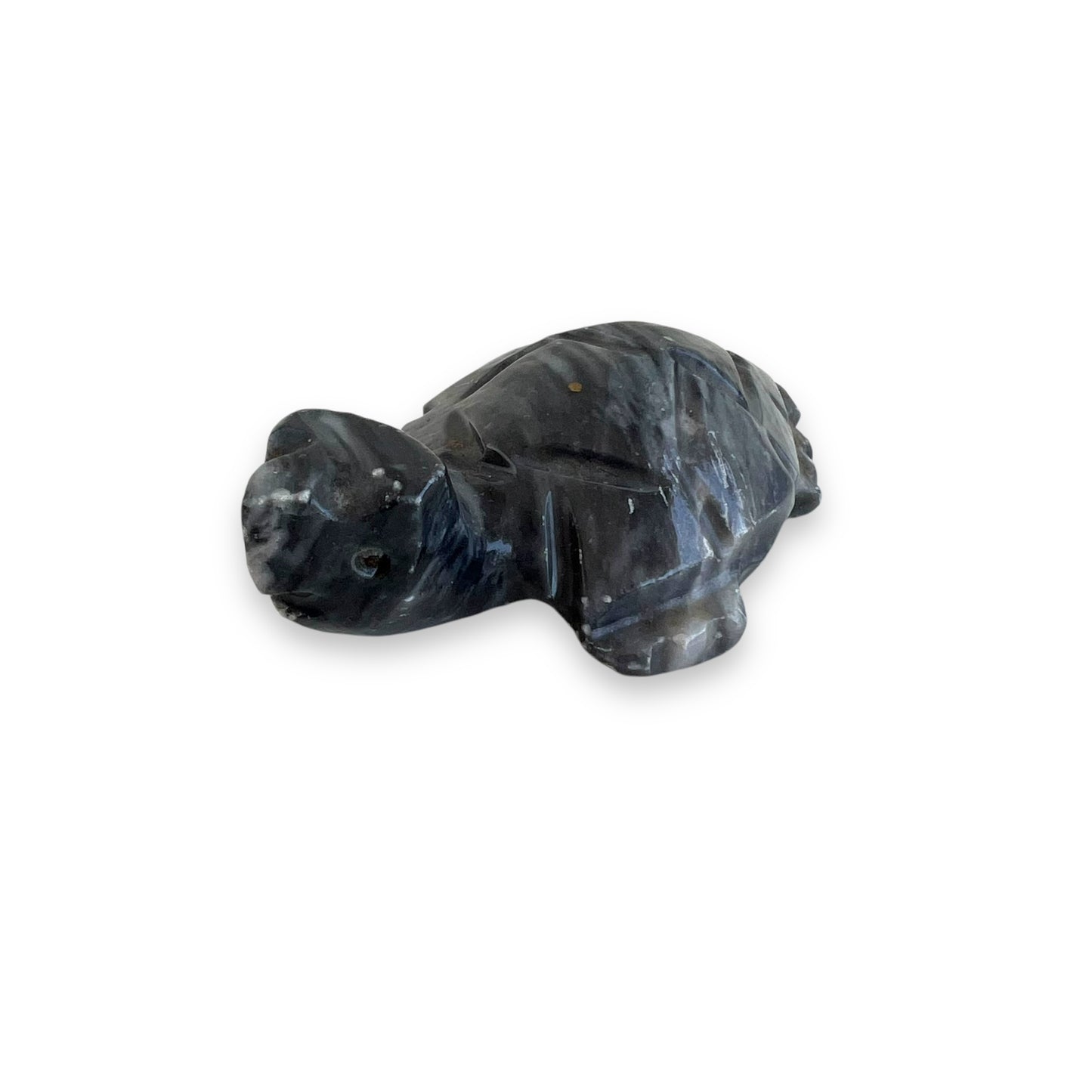 Black stone carved turtle ornament
