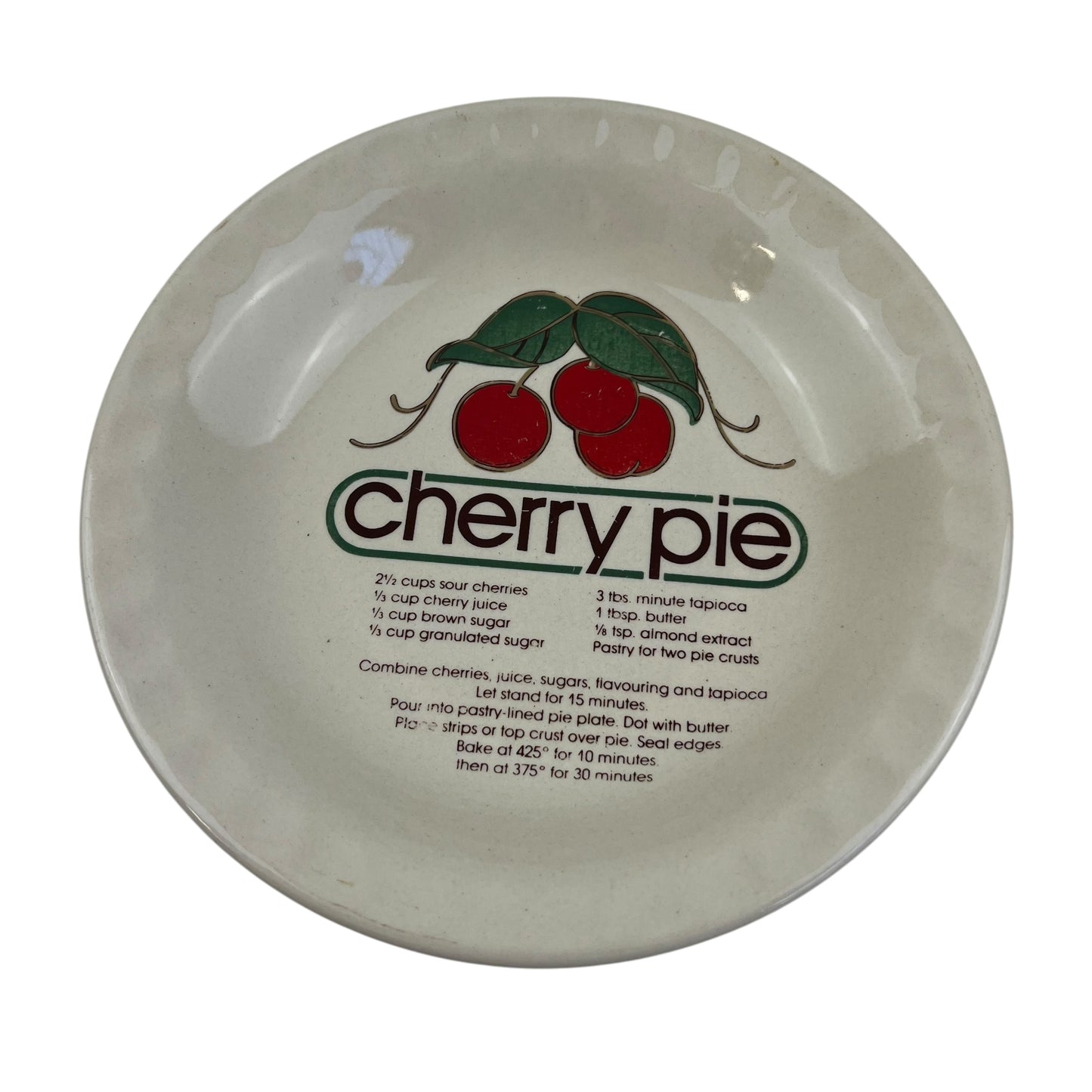 Cherry Pie Recipe Baking Dish