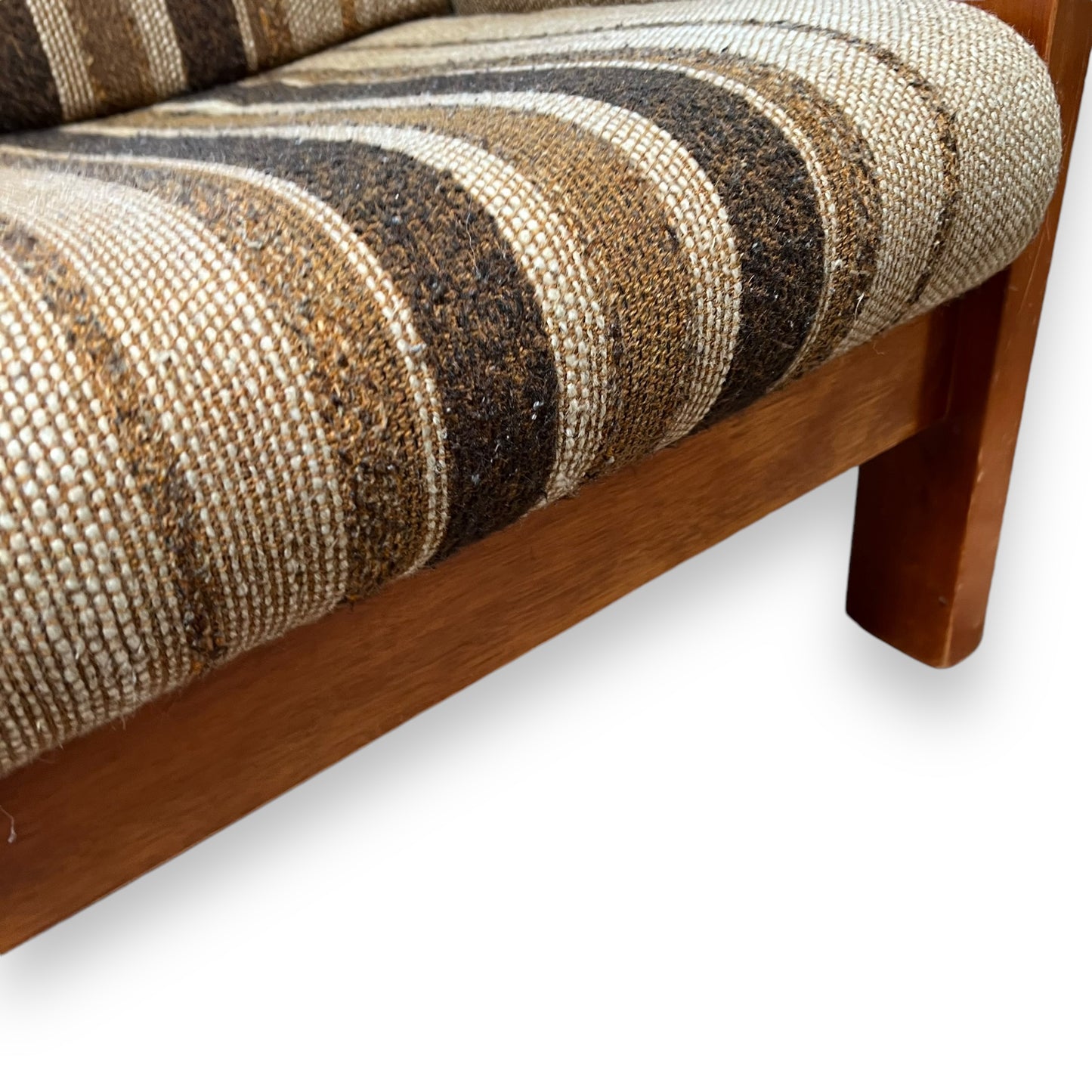 Brown Stripe wooden frame chair