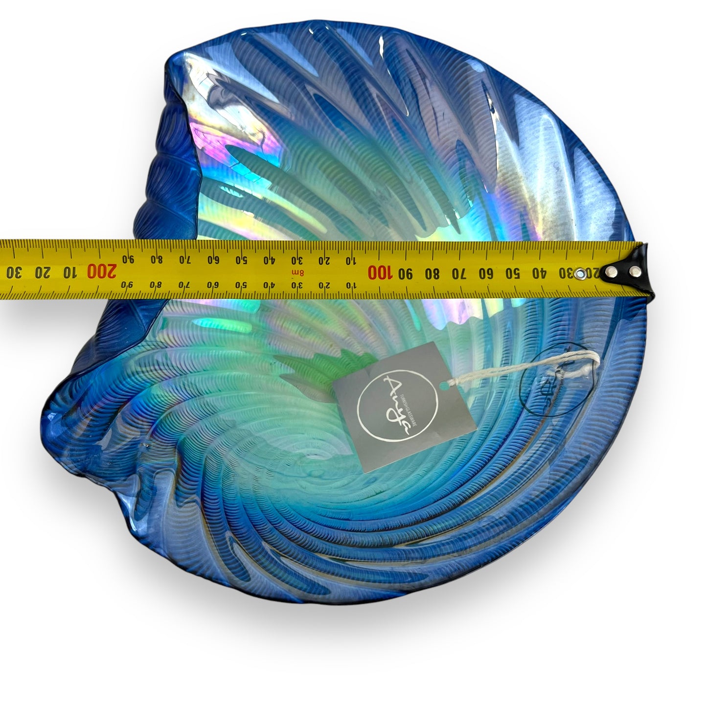 Auya Blue Glass Shell Bowl