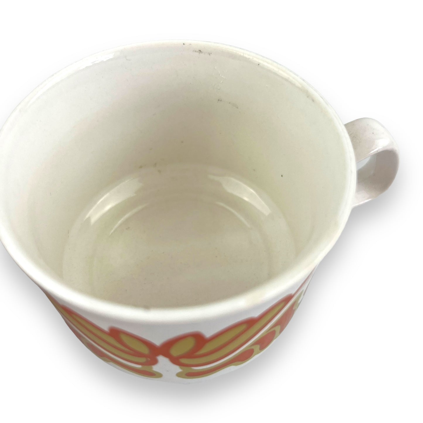 Staffordshire White Orange Teacup set