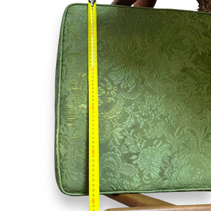Green Vintage Armchair wooden frame