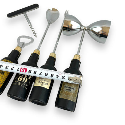 Leather Handle Bar Utensil Set