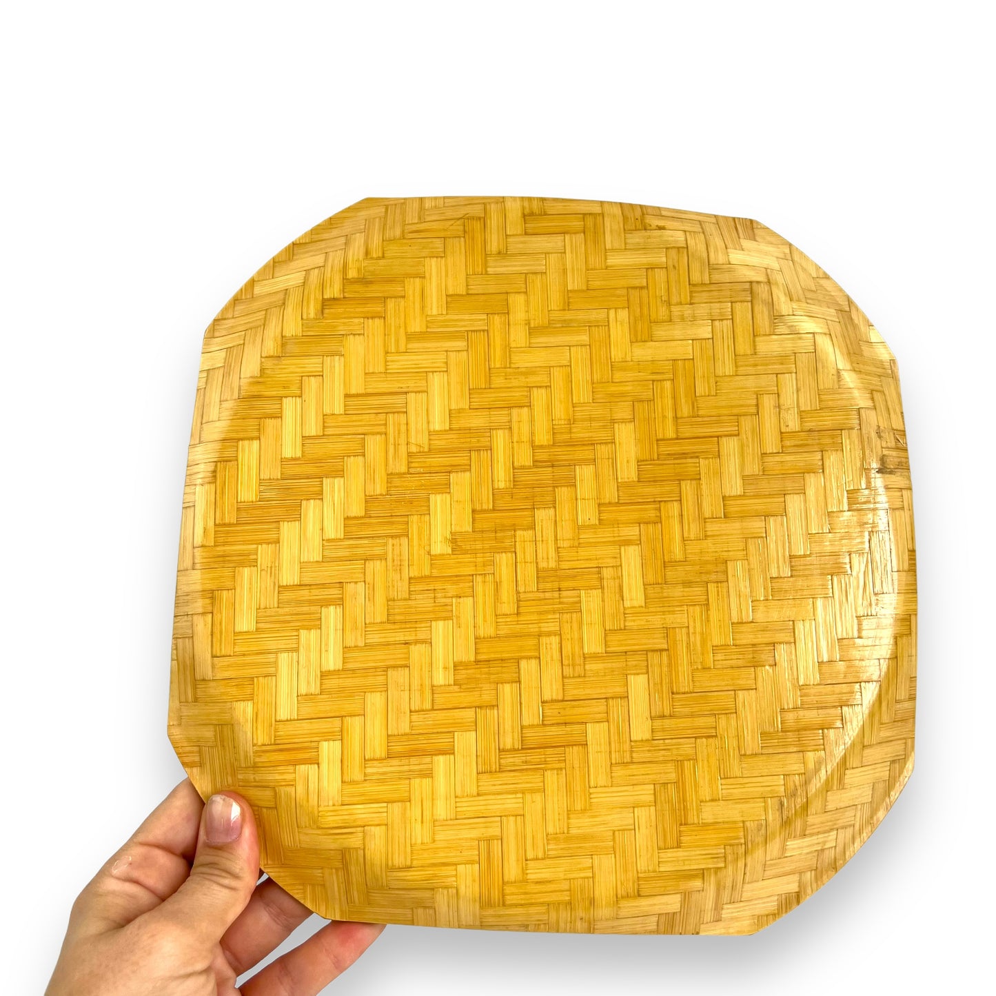 Bamboo weave plate
