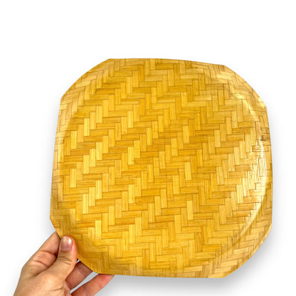 Bamboo weave plate