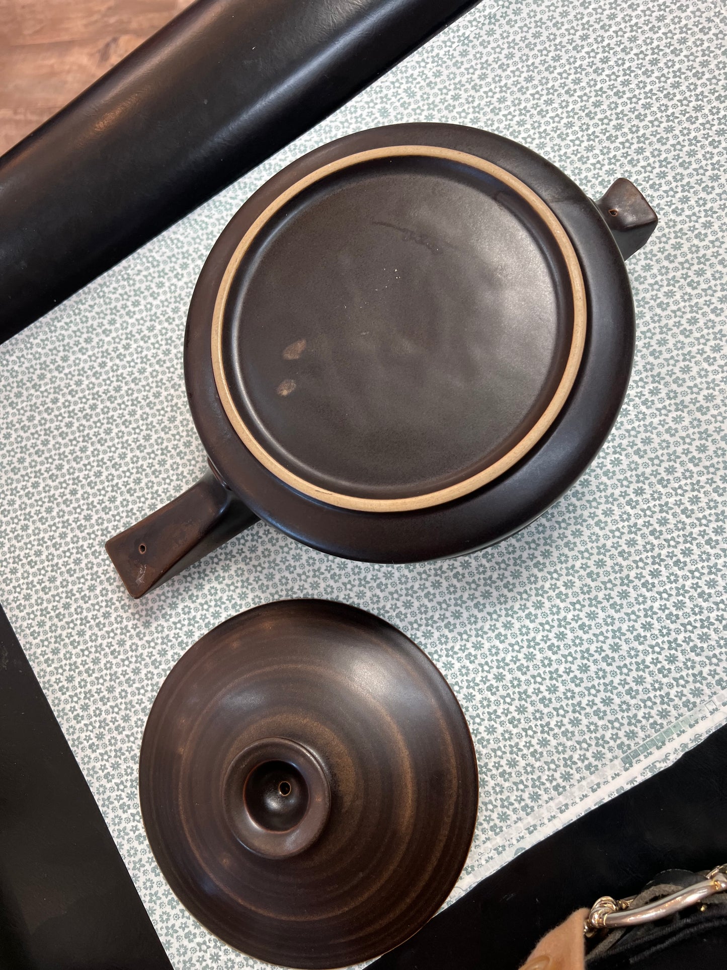 Denby Arabesque Lidded Casserole Pot – Mid Century Stoneware Cooking Dish
