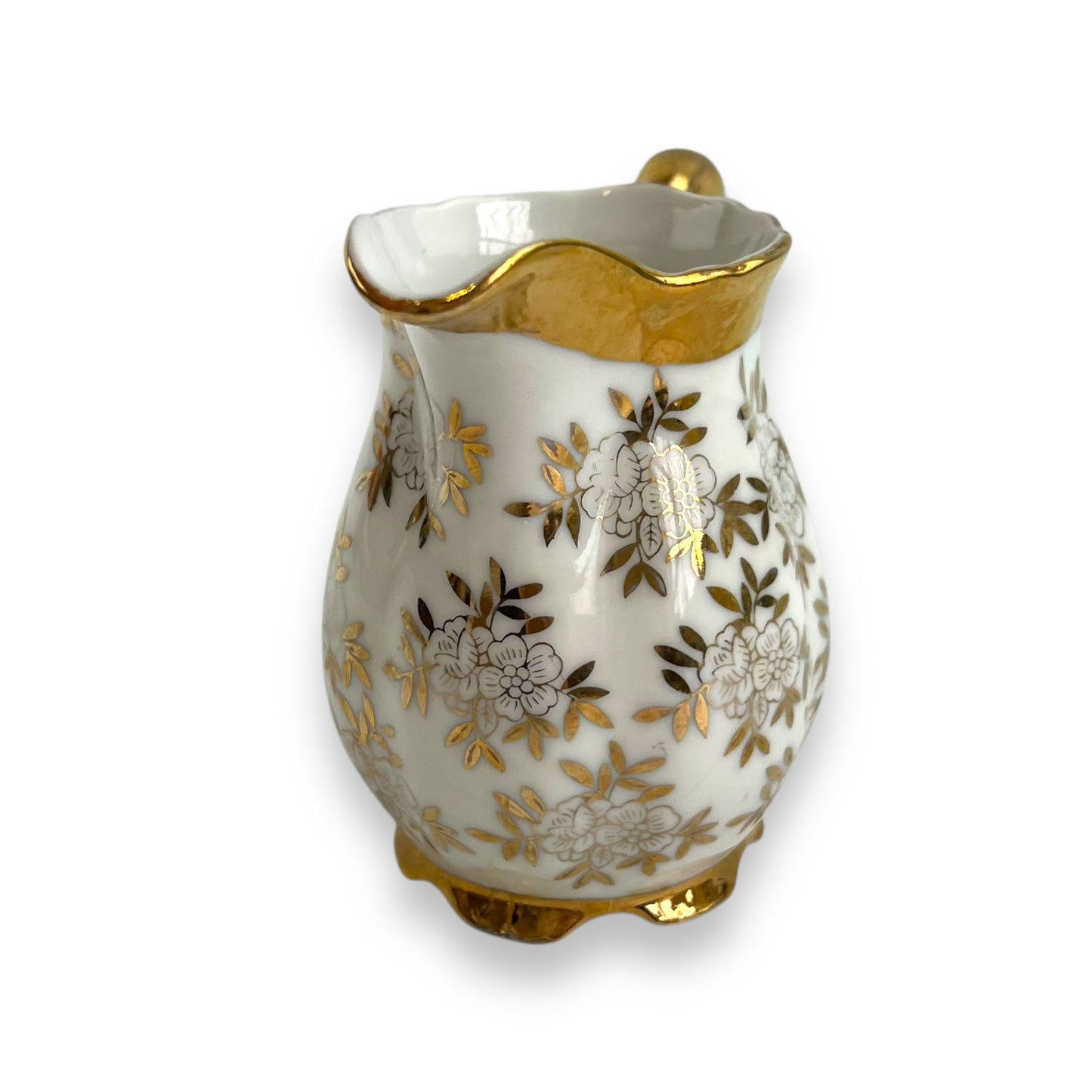 Gold rose pattern small creamer jug - made in Japan