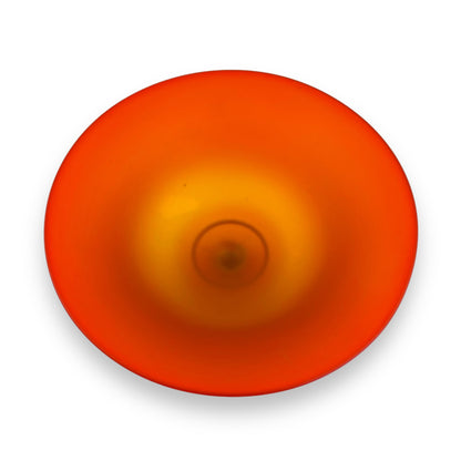Orange Frosted Glass Footed Dish