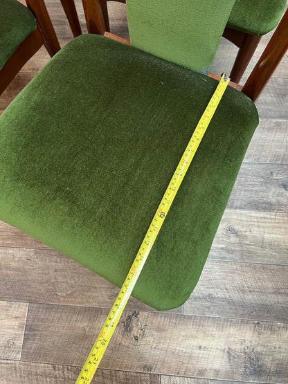 Set of 4 Parker Green Upholstered Dining Chairs