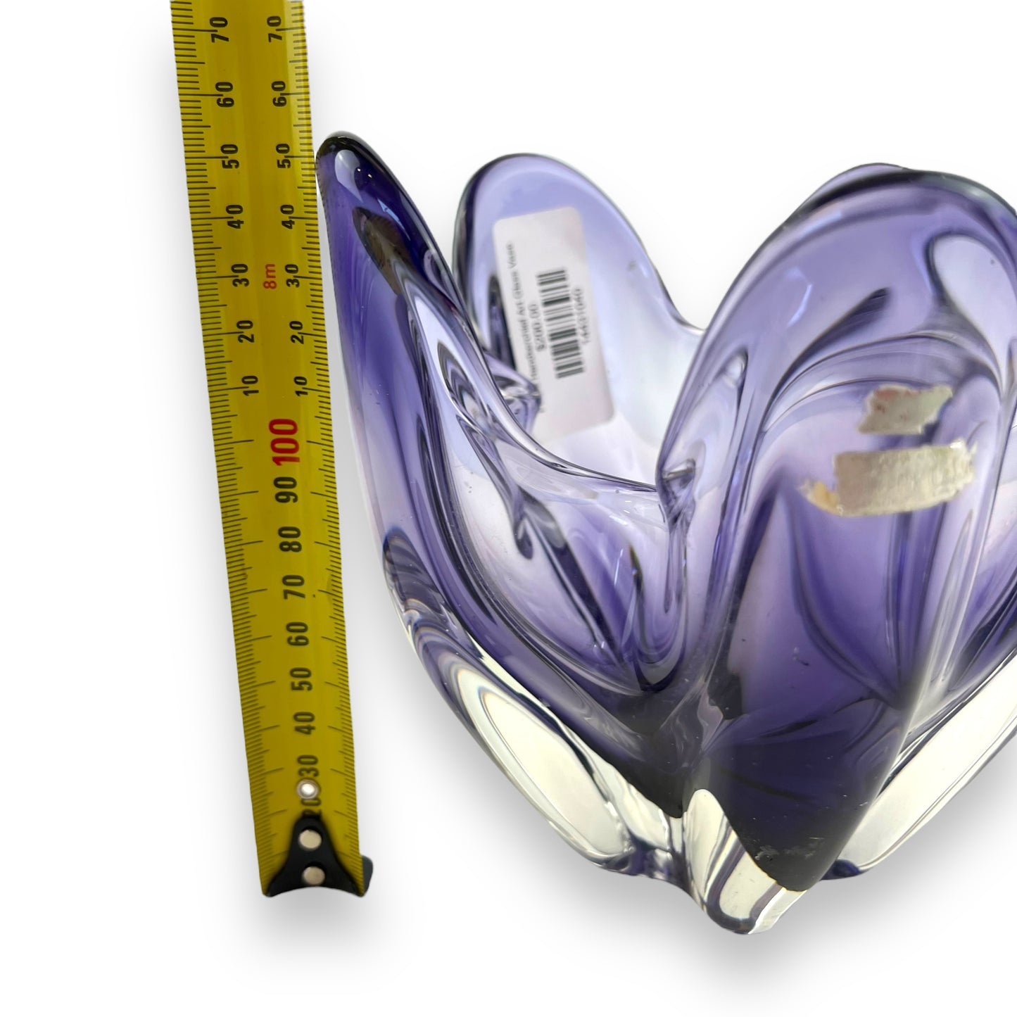 Purple Handkerchief Art Glass Vase