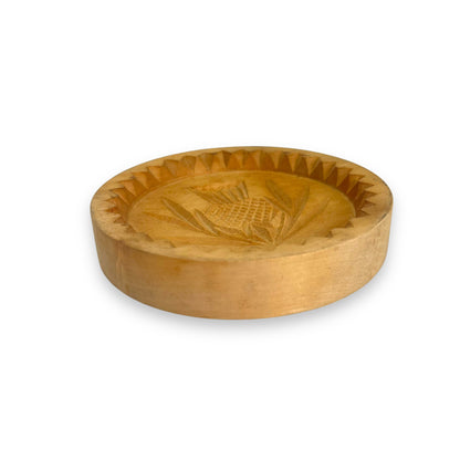 Handmade wooden Scottish thistle shortbread mould by J and I Crichton