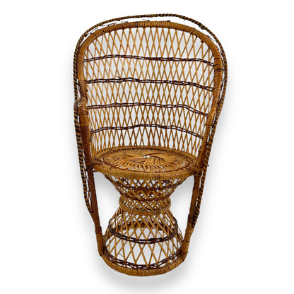 Cane Peacock Dolls Chair