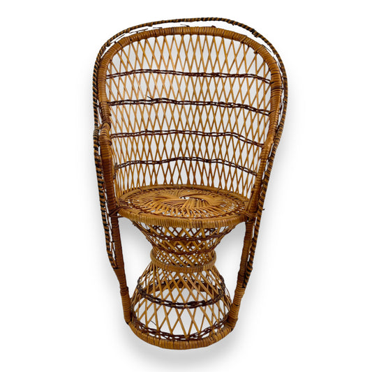 Cane Peacock Dolls Chair