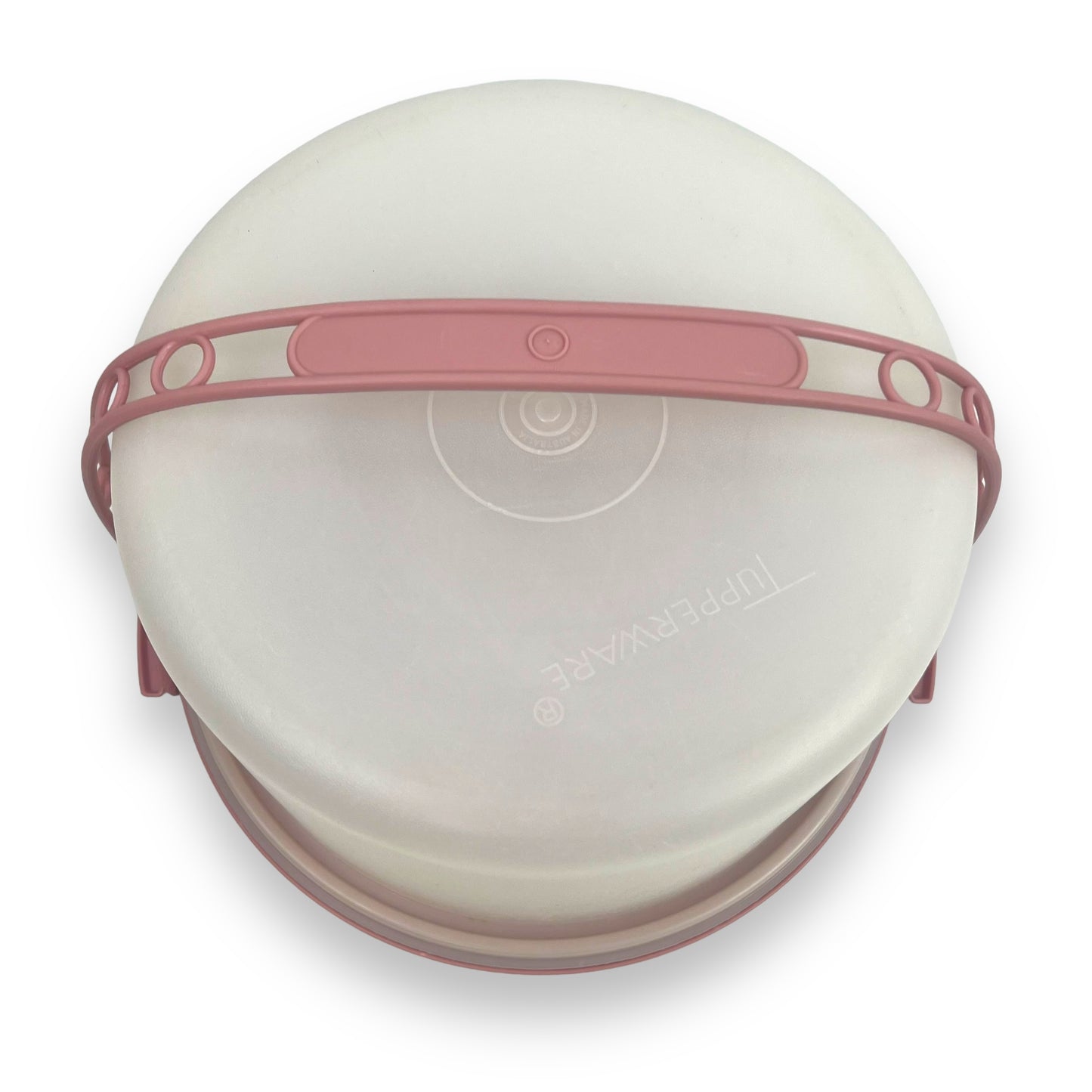 Vintage Pink Tupperware Round Cake Carrier Storage Container