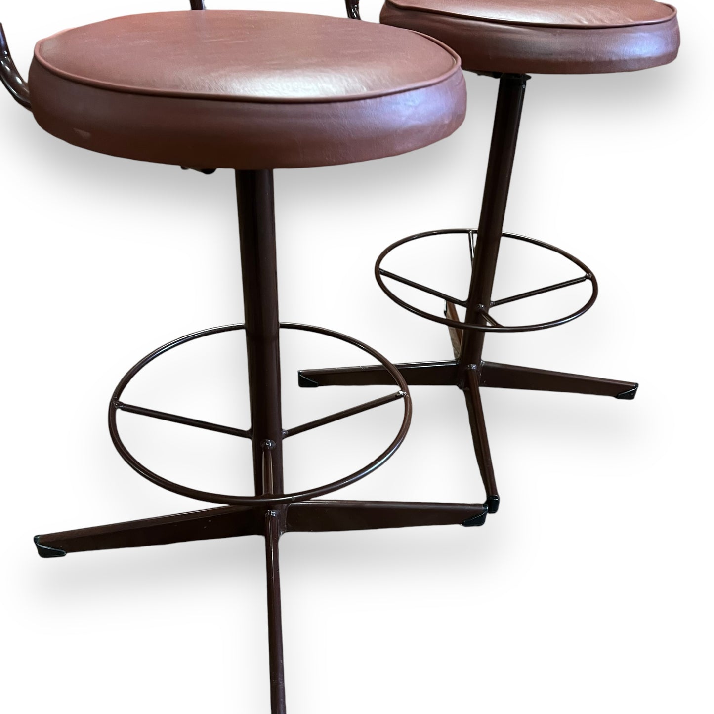 Brown Swivel Barstool set of 2