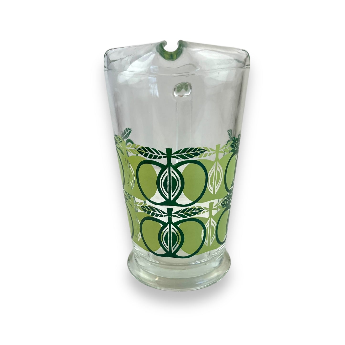 Green Apple Pattern Glass Jug