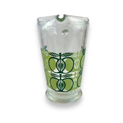 Green Apple Pattern Glass Jug