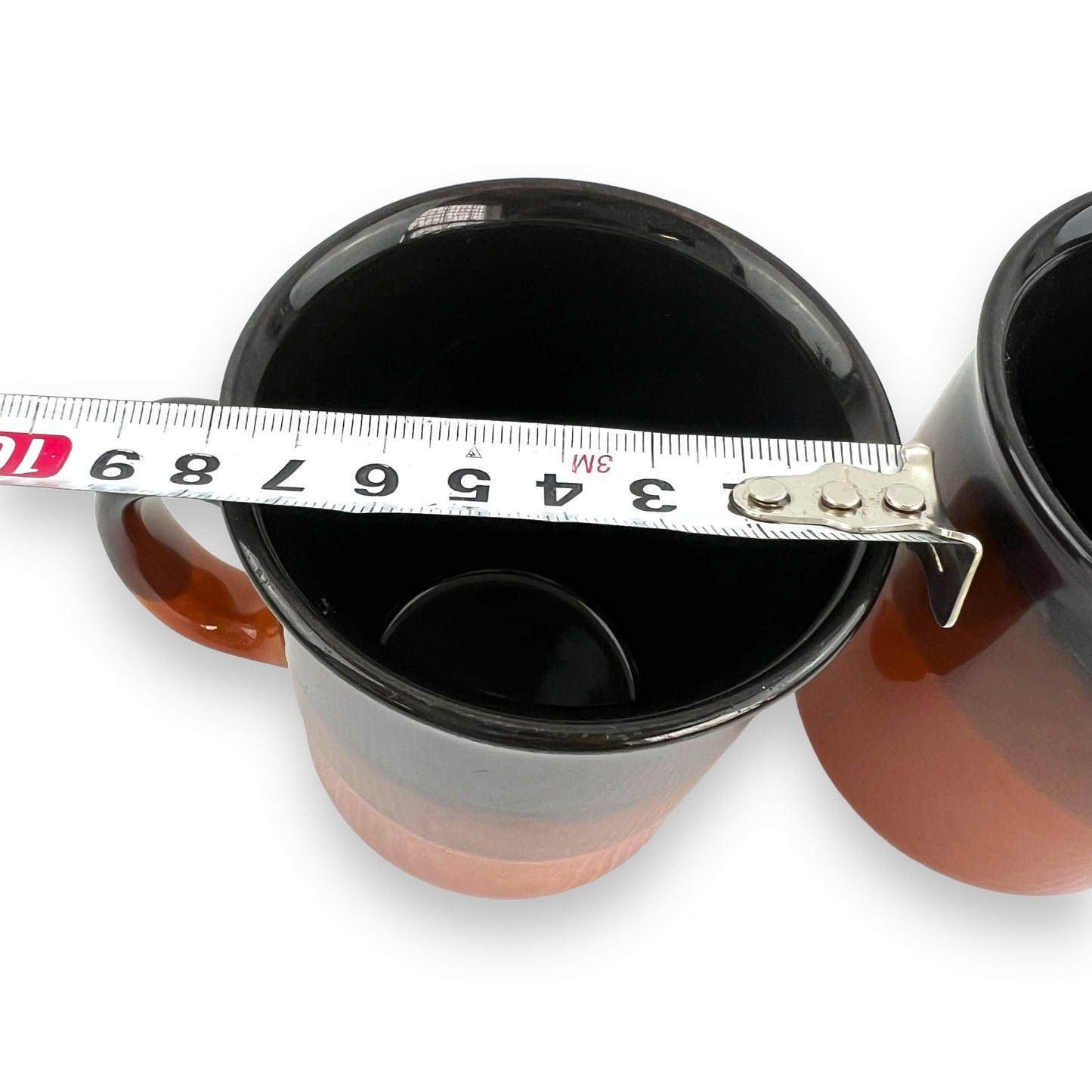 Black & Brown Stripe Mug Set of 2