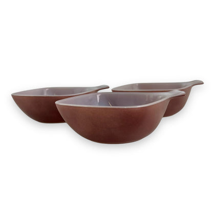 Crown Pyrex Ramekin Set of 3 Dark Purple Maroon colour