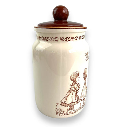 Treats Ceramic Jar with Brown Lid
