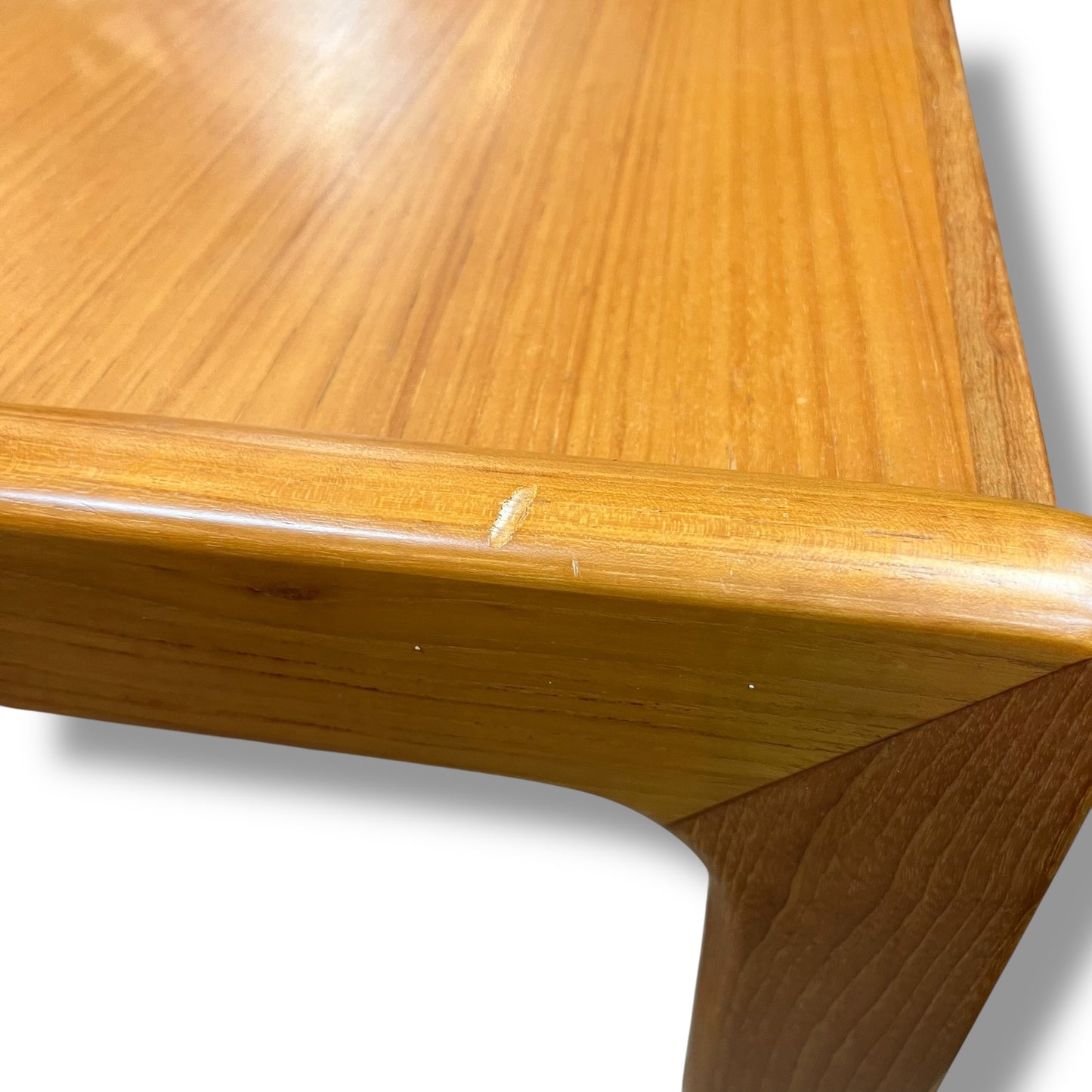 Teak Side Table with Sculpted Edges