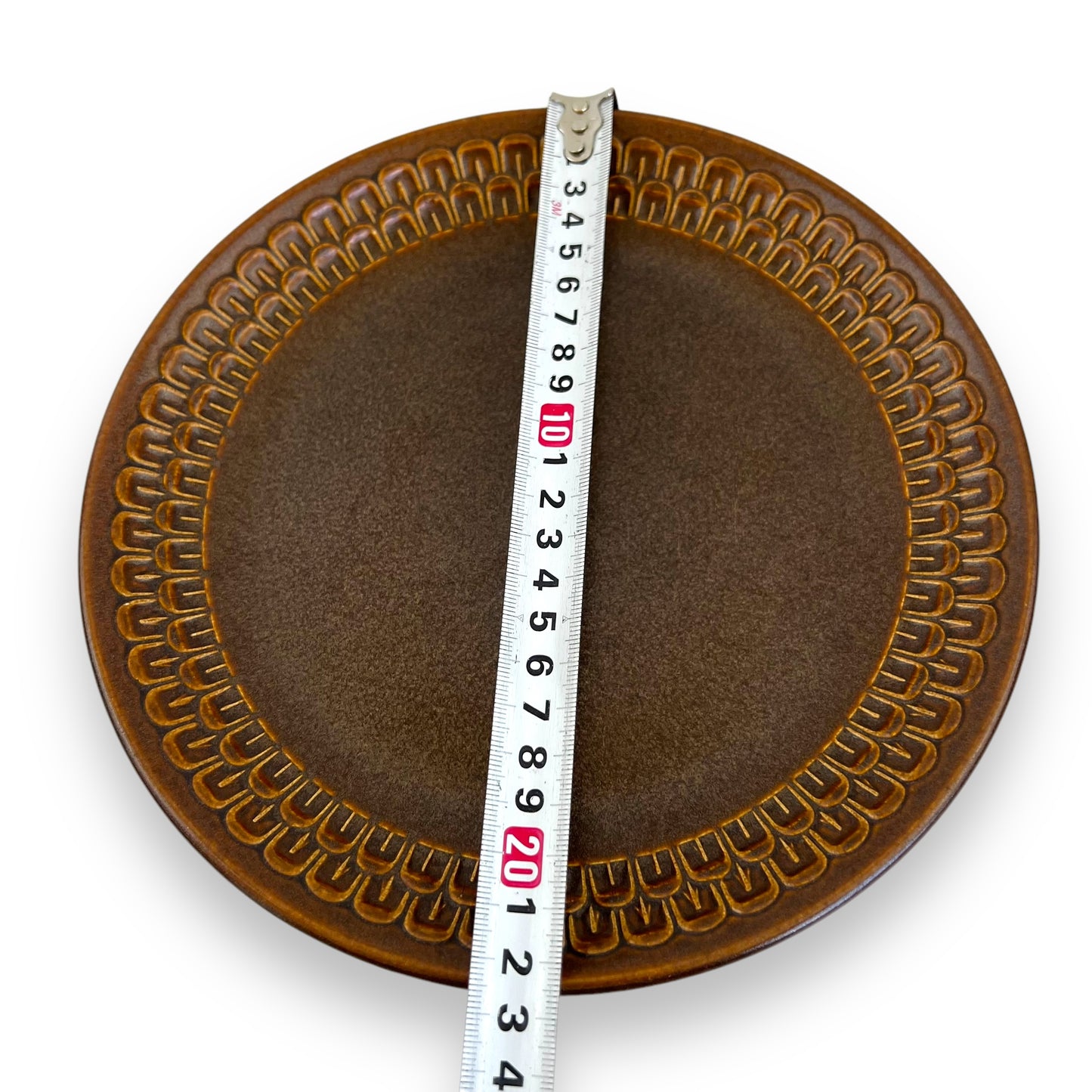 Wedgwood “Pennine” Pattern Dark Brown Round Plate 22.5cm diameter