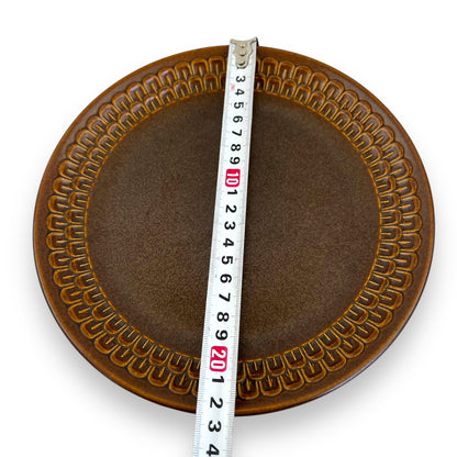 Wedgwood “Pennine” Pattern Dark Brown Round Plate 22.5cm diameter