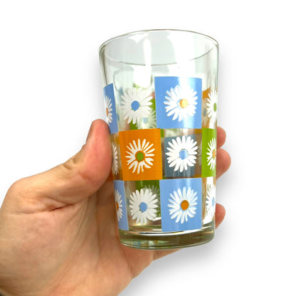 Daisy Check Print Glass Set of 6