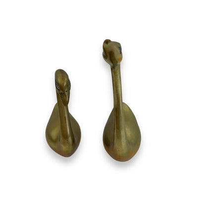 Brass swan pair