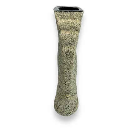 Textured Swan Vase White & Black