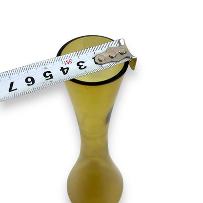 Yellow tall glass vase
