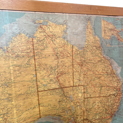TAA Map of Australia – Mid-Century Aviation Wall Map