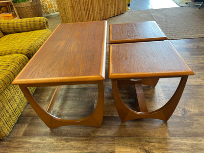 Kalmar Teak Nest of Three Coffee Tables