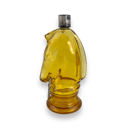 Avon Horse Head Afterhsave Amber Glass Bottle