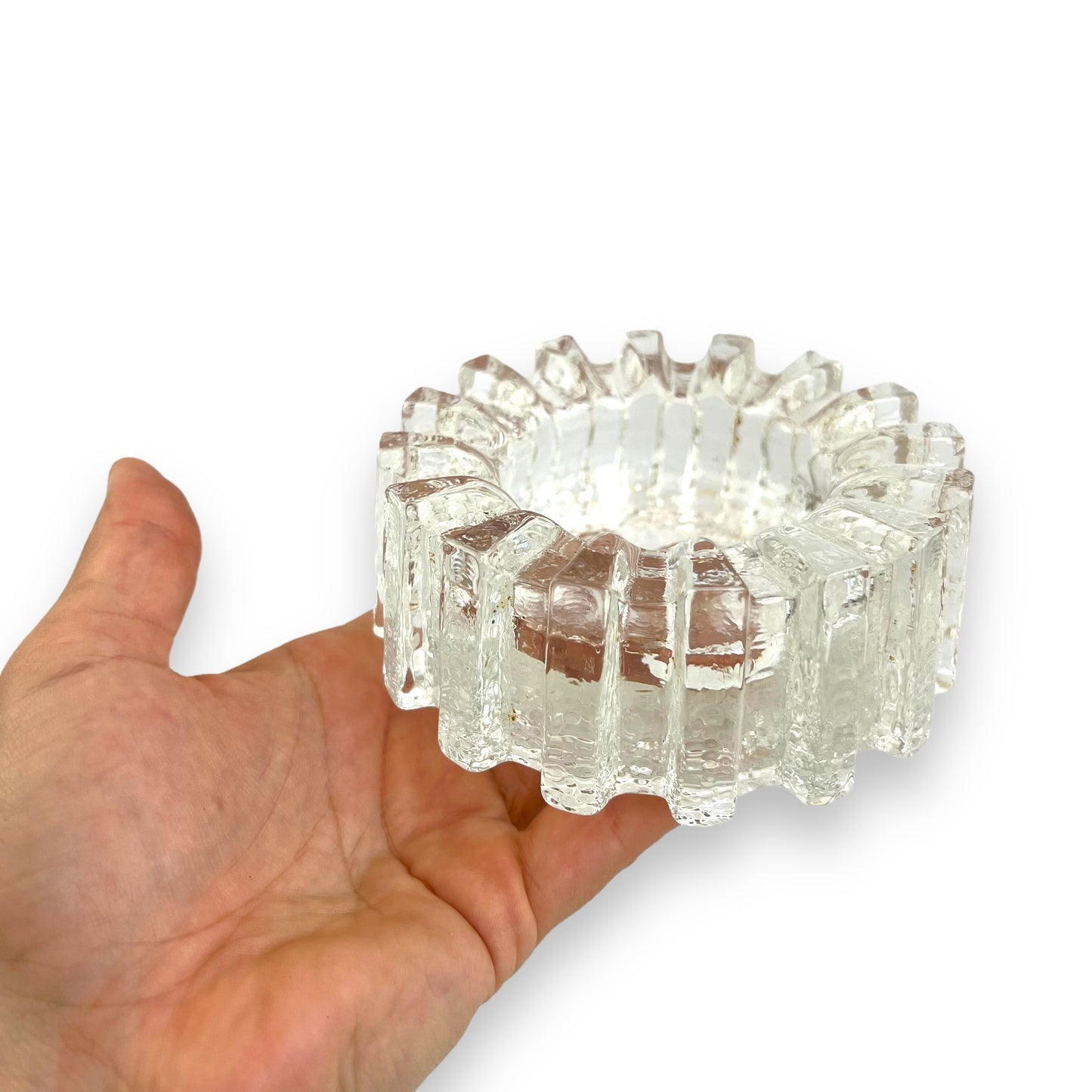 Pukeberg Sweden Art Glass Cog Ashtray