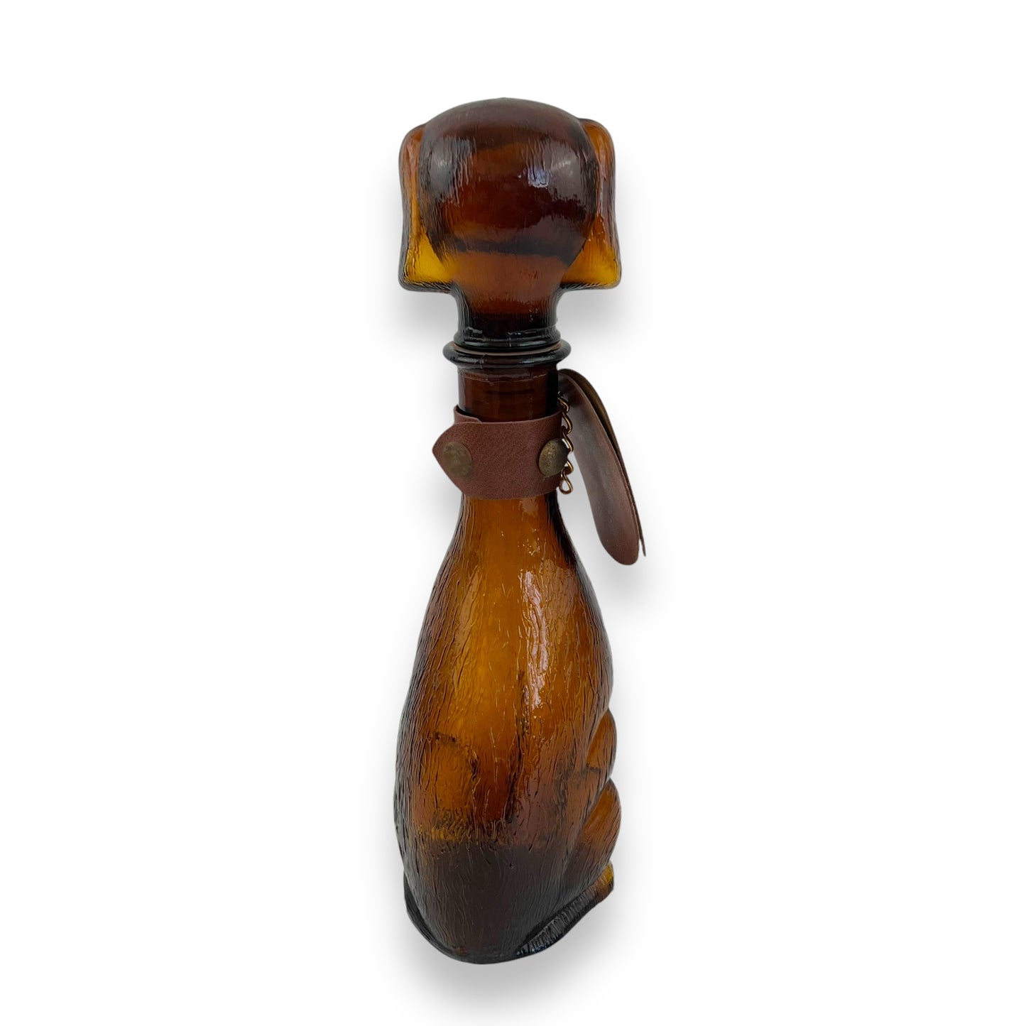 Amber Glass Dachshund Decanter
