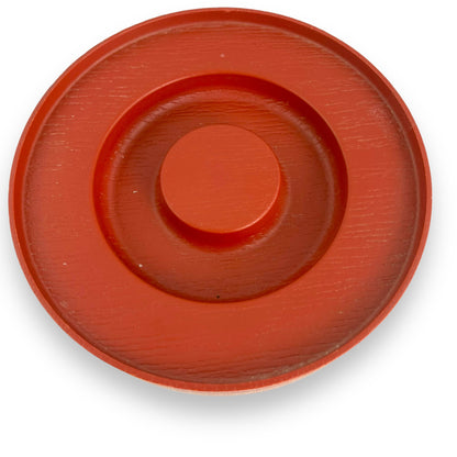 Beige & Maroon “Tea” Plastic Canister by Willow Australia